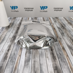 Термопакет с ПР + Zip-Lock 250*400(+50мм), серебряный (однослойный)