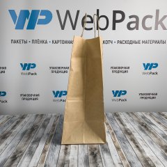 Крафт пакет с кручеными ручками, 35*26*15 (В*Ш*Г) см, "Друзья"