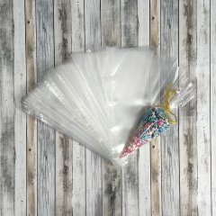 Пакет-Конус БОПП 15см(+0см)*20см, 30мкм , 100 шт./уп.