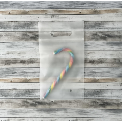 Матовый пакет Зип-Лок 15*20см, 70 мкм, с вырубной ручкой