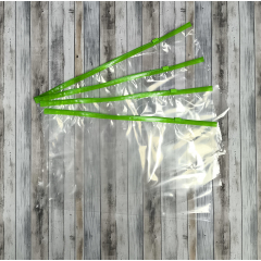 Пакет слайдер 35*20см, 60 мкм, ПВД, с зеленым бегунком