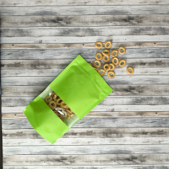 Пакет Дой-Пак 16*25(+4,5)см, Крафт (зеленый), с окном 4см