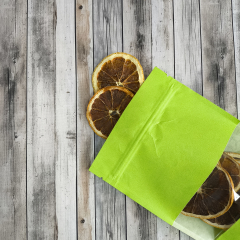 Пакет Дой-Пак 13*18,5(+3)см, Крафт (зеленый), с окном 4см