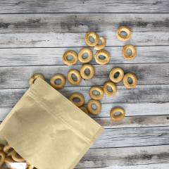 Пакет Дой-Пак 13,5*22,5(+3,5)см, Крафт (бурый), с окном 7см снизу