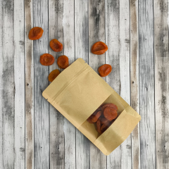 Пакет Дой-Пак 12*18,5(+3)см, Крафт (бурый), с окном 4см