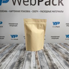 Пакет Дой-Пак 15*21(+3)см, Крафт/Мет/PE/БОПП (бурый)