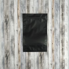 Пакет Дой-Пак 16*25(+4,5)см, Металл/PET/БОПП (черный-матовый)