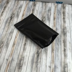 Пакет Дой-Пак 16*25(+4,5)см, Металл/PET/БОПП (черный-матовый)