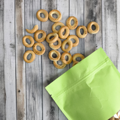 Пакет Дой-Пак 13,5*22,5(+3,5)см, Крафт (зеленый), с окном 7см