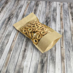 Пакет Дой-Пак 13,5*22,5(+3,5)см, Крафт (бурый), с окном 13,5см