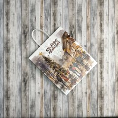 Крафт пакет с кручеными ручками, 25*22*12 (В*Ш*Г) см, 