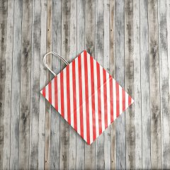 Крафт пакет с кручеными ручками, 25*22*12 (В*Ш*Г) см, 