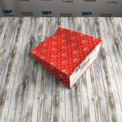 Крафт пакет с кручеными ручками, 25*22*12 (В*Ш*Г) см, 