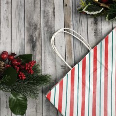 Крафт пакет с кручеными ручками, 25*22*12 (В*Ш*Г) см, 