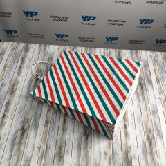 Крафт пакет с кручеными ручками, 35*26*15 (В*Ш*Г) см, 