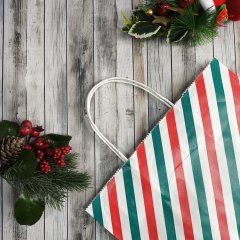 Крафт пакет с кручеными ручками, 35*26*15 (В*Ш*Г) см, 