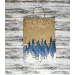 Крафт пакет с кручеными ручками, 35*26*15 (В*Ш*Г) см, 