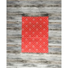 Крафт пакет с кручеными ручками, 35*26*15 (В*Ш*Г) см, 