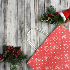 Крафт пакет с кручеными ручками, 35*26*15 (В*Ш*Г) см, 