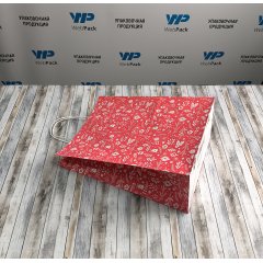 Крафт пакет с кручеными ручками, 35*26*15 (В*Ш*Г) см, 