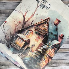 Крафт пакет с кручеными ручками, 35*26*15 (В*Ш*Г) см, 