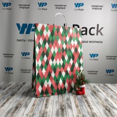 Крафт пакет с кручеными ручками, 45*35*15 (В*Ш*Г) см, 