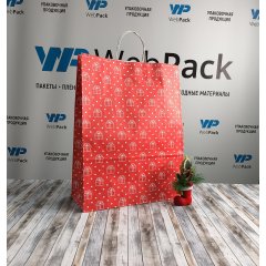 Крафт пакет с кручеными ручками, 45*35*15 (В*Ш*Г) см, 