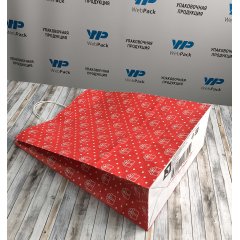 Крафт пакет с кручеными ручками, 45*35*15 (В*Ш*Г) см, 