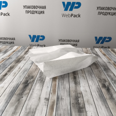 Крафт-пакет с V-образным дном с окном 14(6)*25*6см. (белый)