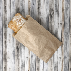 Крафт пакет с V-образным дном со складкой 17*30*6см., 40 г/м2, (бурый)