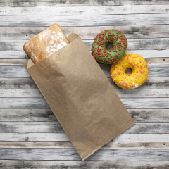 Крафт пакет с V-образным дном со складкой 17*30*6см., 40 г/м2, (бурый)