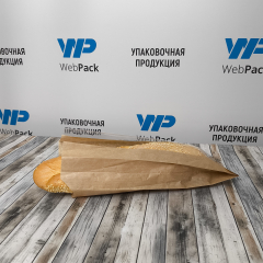 Крафт пакет с V-образным дном со складкой с окном 10(4)*30*5см., 40 г/м2 (бурый)