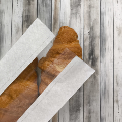 Крафт-пакет с V-образным дном с окном 14(6)*25*6см. (белый)