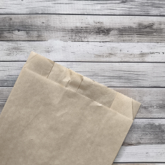 Крафт пакет с V-образным дном со складкой 14*6*25см, 40 г/м2 (бежевый)
