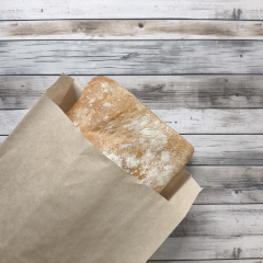 Крафт пакет с V-образным дном со складкой 14*6*25см, 40 г/м2 (бежевый)