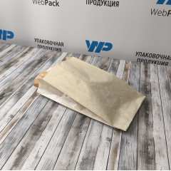 Крафт пакет с V-образным дном со складкой 14*6*25см, 40 г/м2 (бежевый)