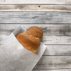 Крафт пакет с V-образным дном со складкой 9*4*20,5см, 40 г/м2 (белый)