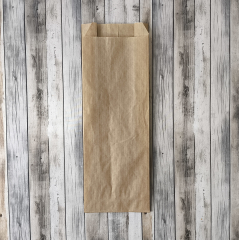 Крафт пакет с V-образным дном со складкой 10*5*30см, 40 г/м2 (бурый)