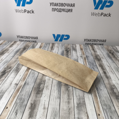 Крафт пакет с V-образным дном со складкой 10*5*30см, 40 г/м2 (бурый)