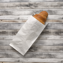 Крафт пакет с V-образным дном, жиростойкий 9*4*20,5см, 40 г/м2 (белый)
