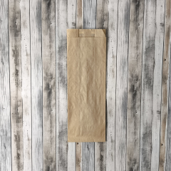 Крафт пакет с V-образным дном со складкой 10*6*30см, 40 г/м2 (бурый) с клеевым клапаном