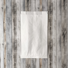 Крафт пакет с V-образным дном со складкой 17*7*30см, 40 г/м2 (белый)