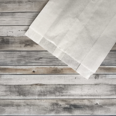 Крафт пакет с V-образным дном со складкой 17*7*30см, 40 г/м2 (белый)