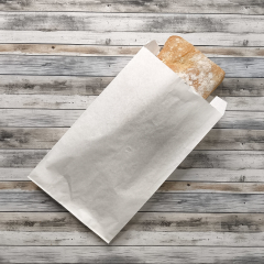 Крафт пакет с V-образным дном со складкой 17*7*30см, 40 г/м2 (белый)