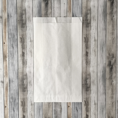 Крафт пакет с V-образным дном, жиростойкий 17*7*30см, 40 г/м2 (белый)