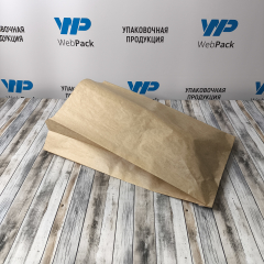 Крафт пакет с V-образным дном со складкой 25*10*40см, 40 г/м2 (бурый)