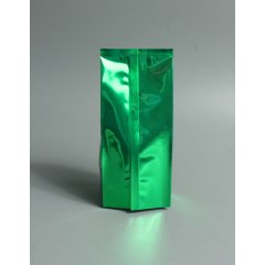 Пакет с центральным швом 7,5(+5)*17см, 95 мкм, (зеленый), Метал/БОПП/ПЭ