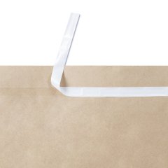 Крафт пакет с прямоугольным дном 120*80*330мм, 50 г/м2 (бурый), с клеевым клапаном