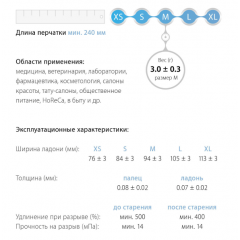 Перчатки нитриловые неопудренные, XL, голубые, OPTIMA, mediOK, 50 пар