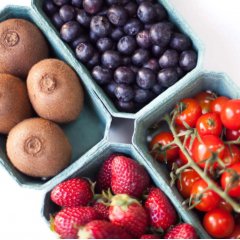 Лоток/контейнер S 140*90*55, для ягод/черри/грибов (250гр.)., зеленый